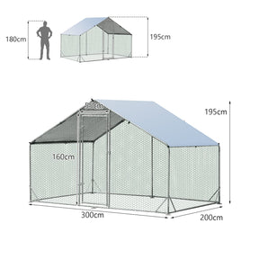 Large Spire-Shaped Chicken Coop (200 cm x 300 cm x 195 cm)