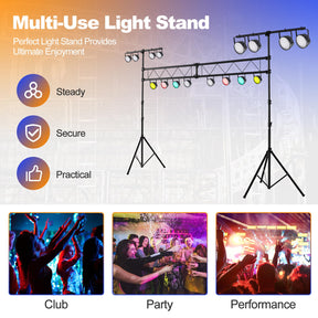 Giantex 4m Lighting Truss System, Heavy Duty Metal Lighting Stand with Adjustable Height