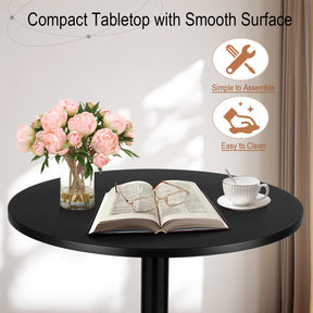 Giantex Pub Bar Table 60cm Round Top 102cm Height Modern Style Standing Circular Cocktail Table