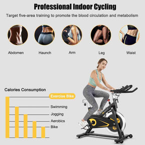 Magnetic Exercise Cycling Bike w/ Adjustable Resistant&Multi-Position Adjustment