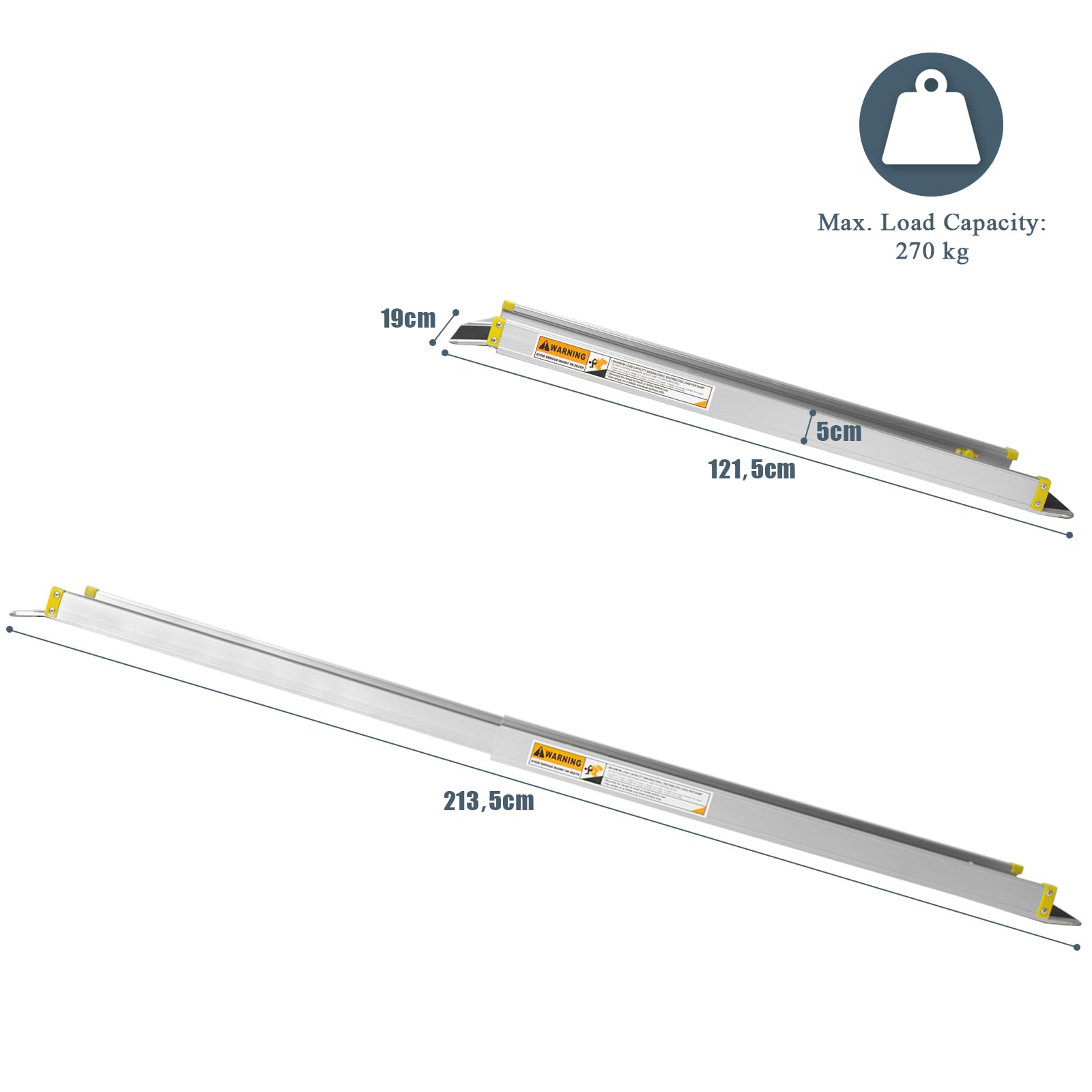 Telescopic Wheelchair Ramp 122/183/213.5CM
