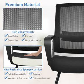 Giantex Visitor Chair, Meeting Room Chair w/Adjustable Lumbar Support