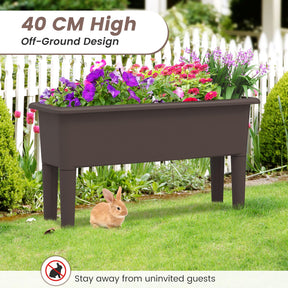 2 PCS Raised Garden Beds, Self-Watering Planter Box with Detachable Legs & Drainage Hole