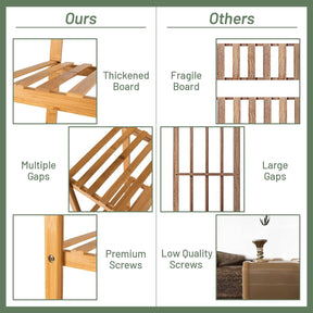 Bamboo Plant Stand, 5 Tier 12 Potted Plant Shelf