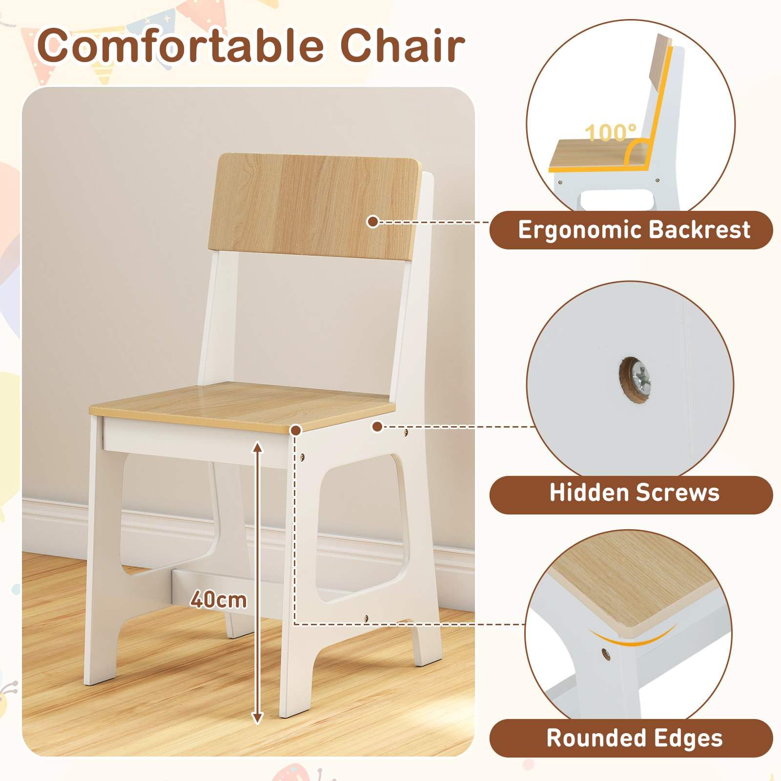 Kids Study Desk and Chair Set