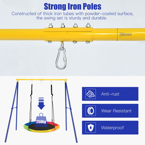 Metal Swing Stand, Steel A-Frame Hammock Frame, Extra Large Heavy Duty, Only The Frame
