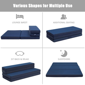 Giantex 10cm Folding Mattress, Portable Sofa Bed Play Mat for Guests Kids