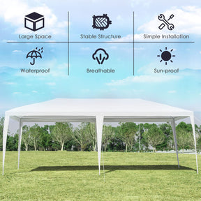 3m x 6m Canopy Tent, Waterproof Wedding Canopy with Wind Rope, Outdoor Shelter Pavilion for Parties Commercial Activity Camping