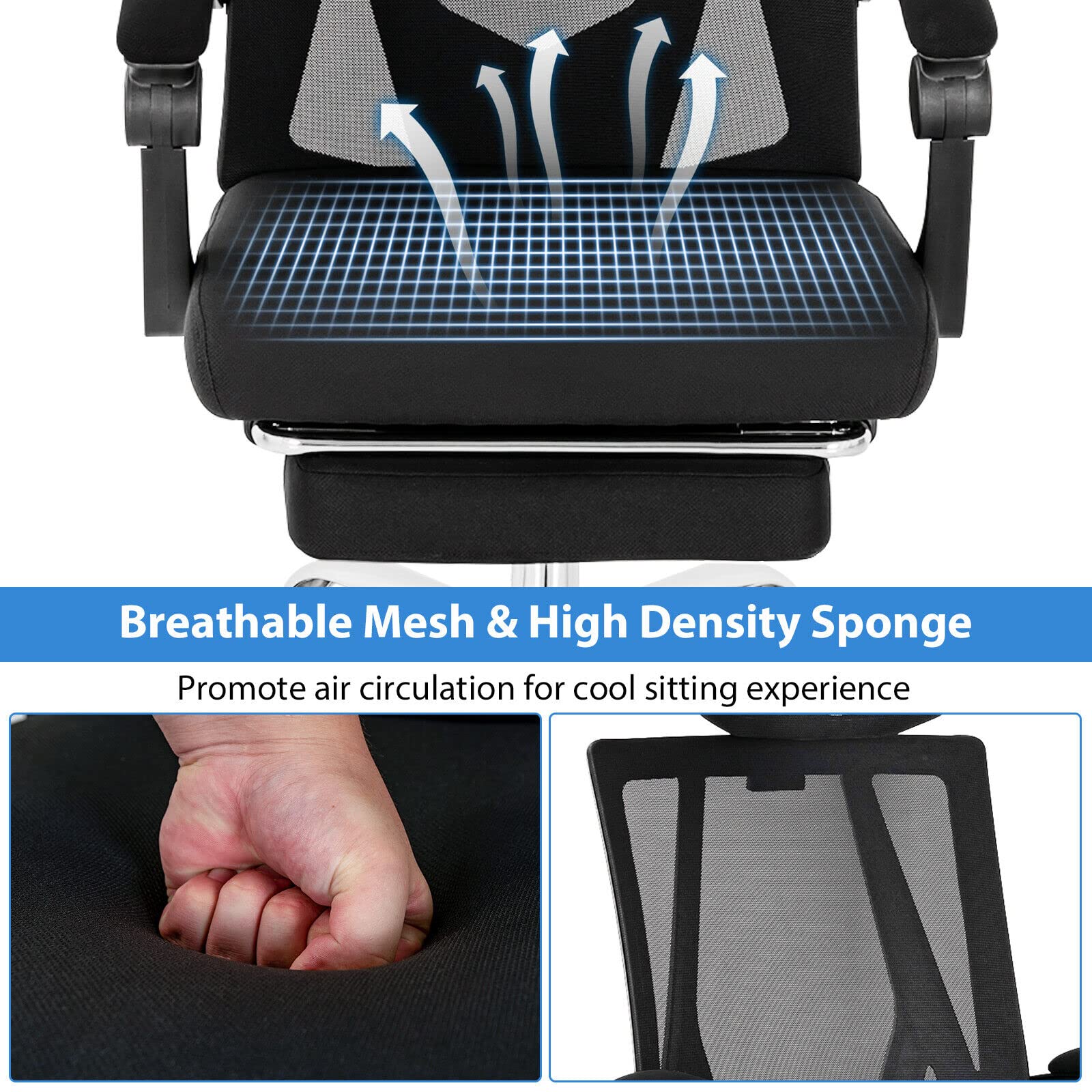 Giantex Ergonomic Office Chair with Footrest