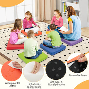 6 PCS Square Floor Cushions, Soft Sponge Floor Pillows