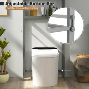 Giantex Over The Toilet Storage Shelf, Space Saving Metal Bathroom Organizer