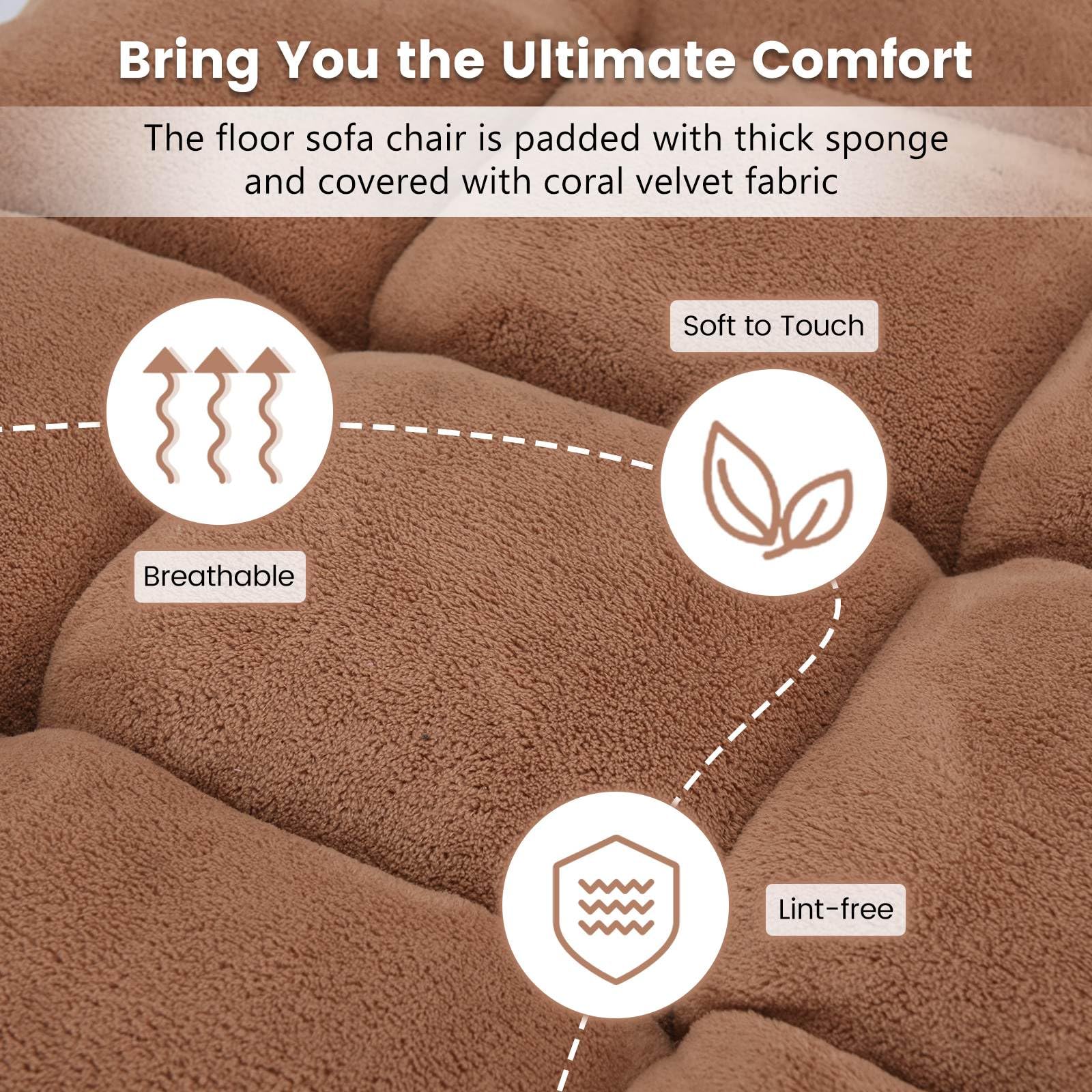 Giantex Adjustable 14-Position Memory Foam Floor Chair