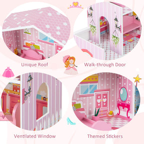 HOENY Joy Kids Wooden Dollhouse