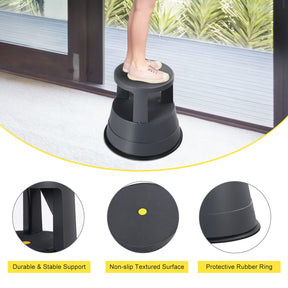 Giantex Rolling Step Stool, Kick Stool Ladder with Non-Slipping Platform