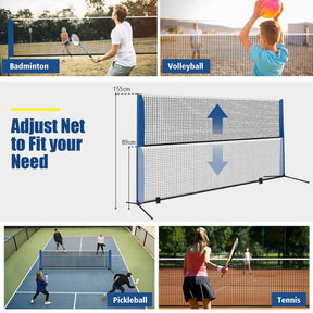 Badminton Set, Adjustable Badminton Net Set for Backyard
