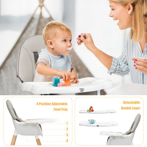 5 in 1 High Chair, Convertible High Chairs for Babies and Toddlers/Booster Seat/Table and Chair Set