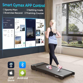 140kg Capacity Under Desk Treadmill Walking Pad w/Remote & APP Control LED
