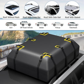 595 L Car Roof Bag with Door Hooks and Non-slip Mat