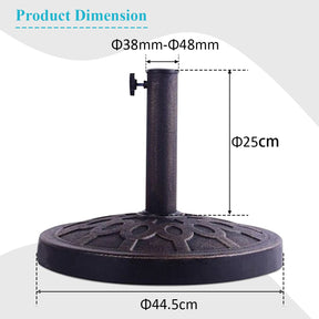 Round Resin Umbrella Base, Outdoor Patio Umbrella Holder