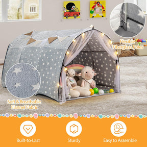 HONEY JOY Kids Dream Bed Tent, Magical Twin Bunk Bed Privacy Space