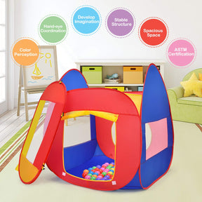 Kids Play House, Children Pop Up Toys Play Tent with 100 Ocean Balls & Carry Bag