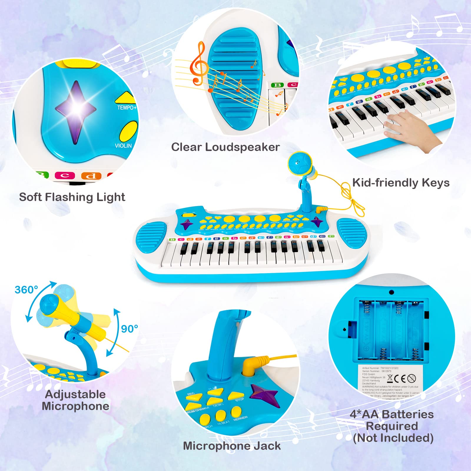 HONEY JOY 31-Key Electronic Keyboard Piano