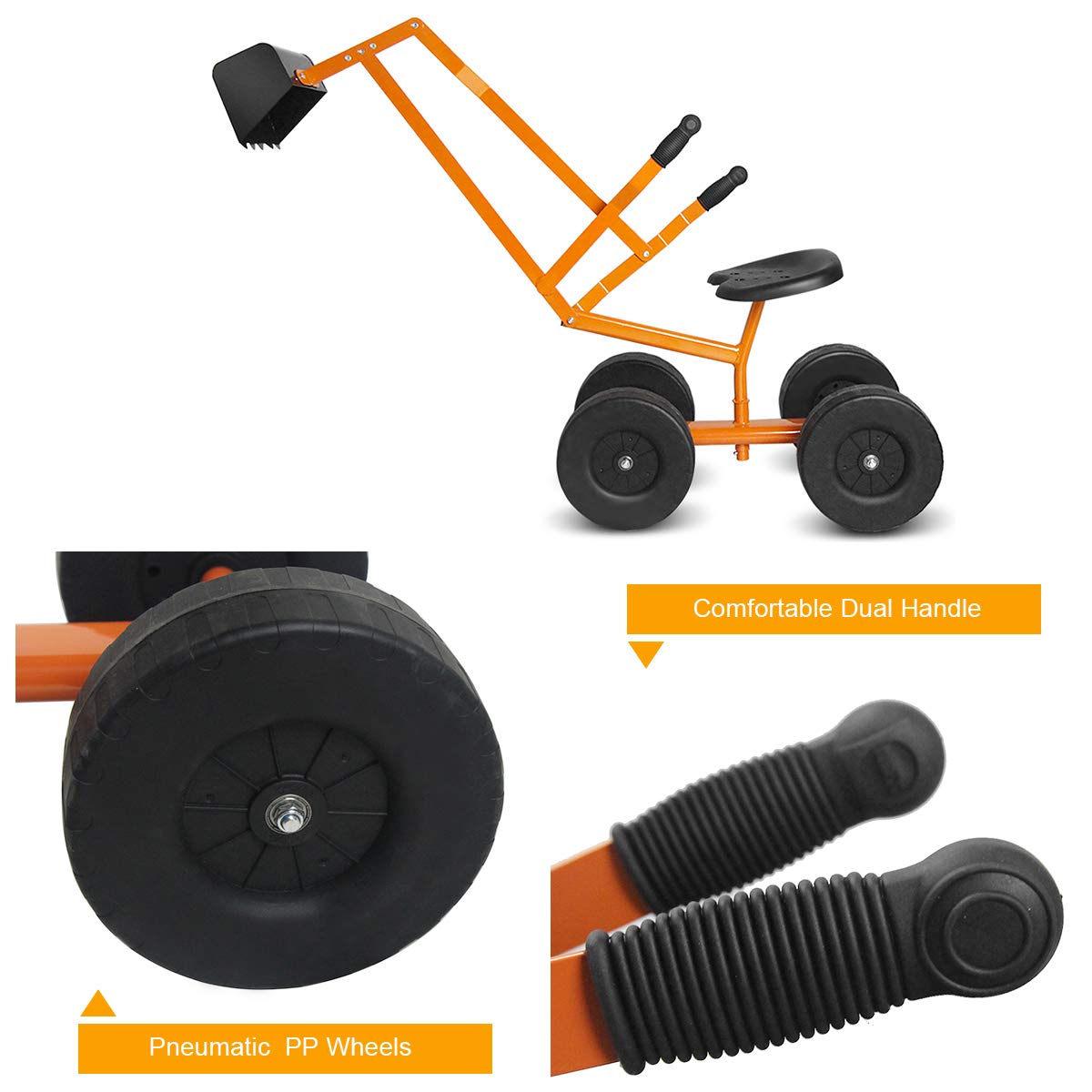 BABY JOY Kids Ride-on Sand Digger with Wheels