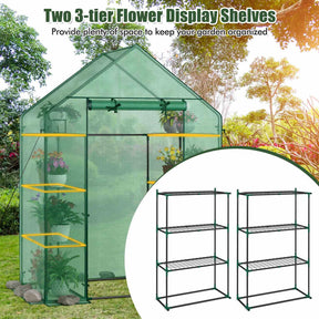 194cm Garden Greenhouse 3-Tier Waterproof Anti-UV Tarpaulin for Flower