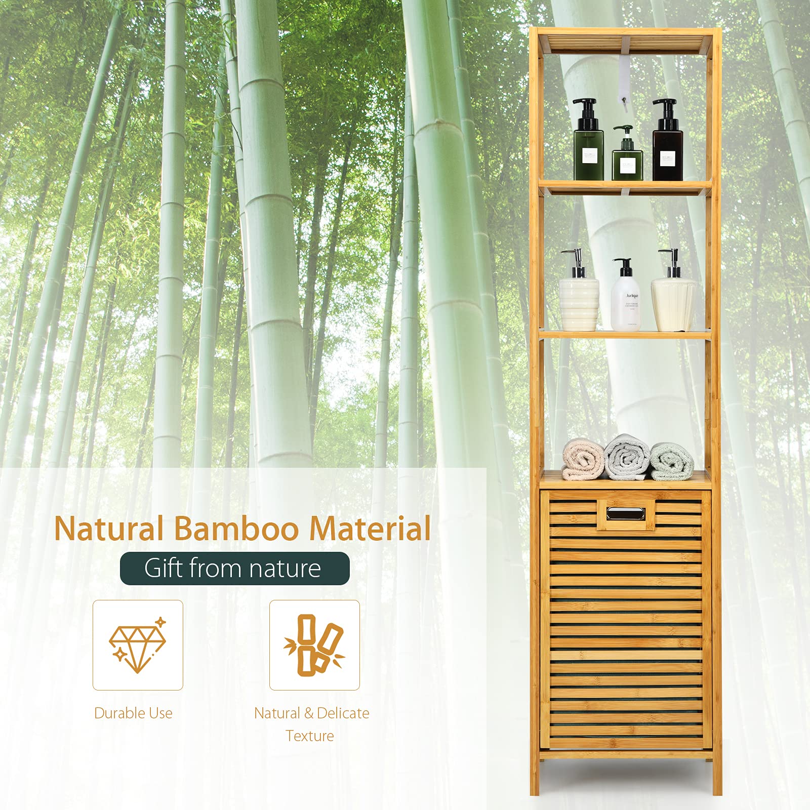 Giantex Bathroom Tilt-out Laundry Hamper