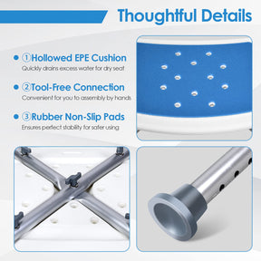 Giantex Adjustable Lightweight Shower Bench