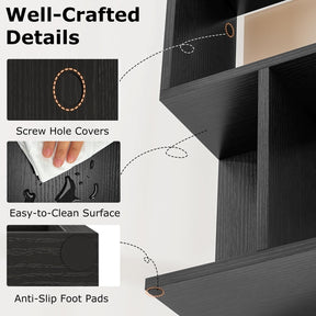 3-Tier Bookshelf, Display Shelf for Small Space