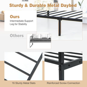 Giantex Metal Daybed Frame Twin Size, Modern Sofa Bed