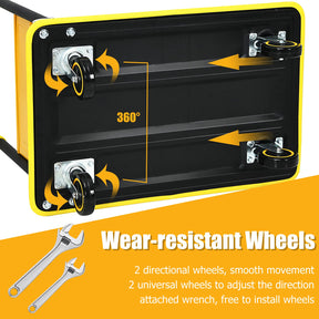 Folding Push Cart Dolly, Moving Hand Truck, Rolling Flatbed Cart for Loading