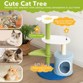 4-Tier Modern Cat Tree Tower for Indoor Cats