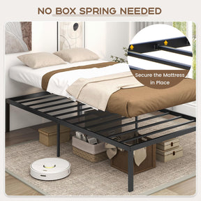 Giantex Twin Size Platform Bed Frame, 36 cm High Heavy-Duty Metal Bed Base with Under Bed Storage Space