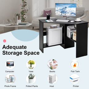 Compact Corner Desk, Corner Study Working Table