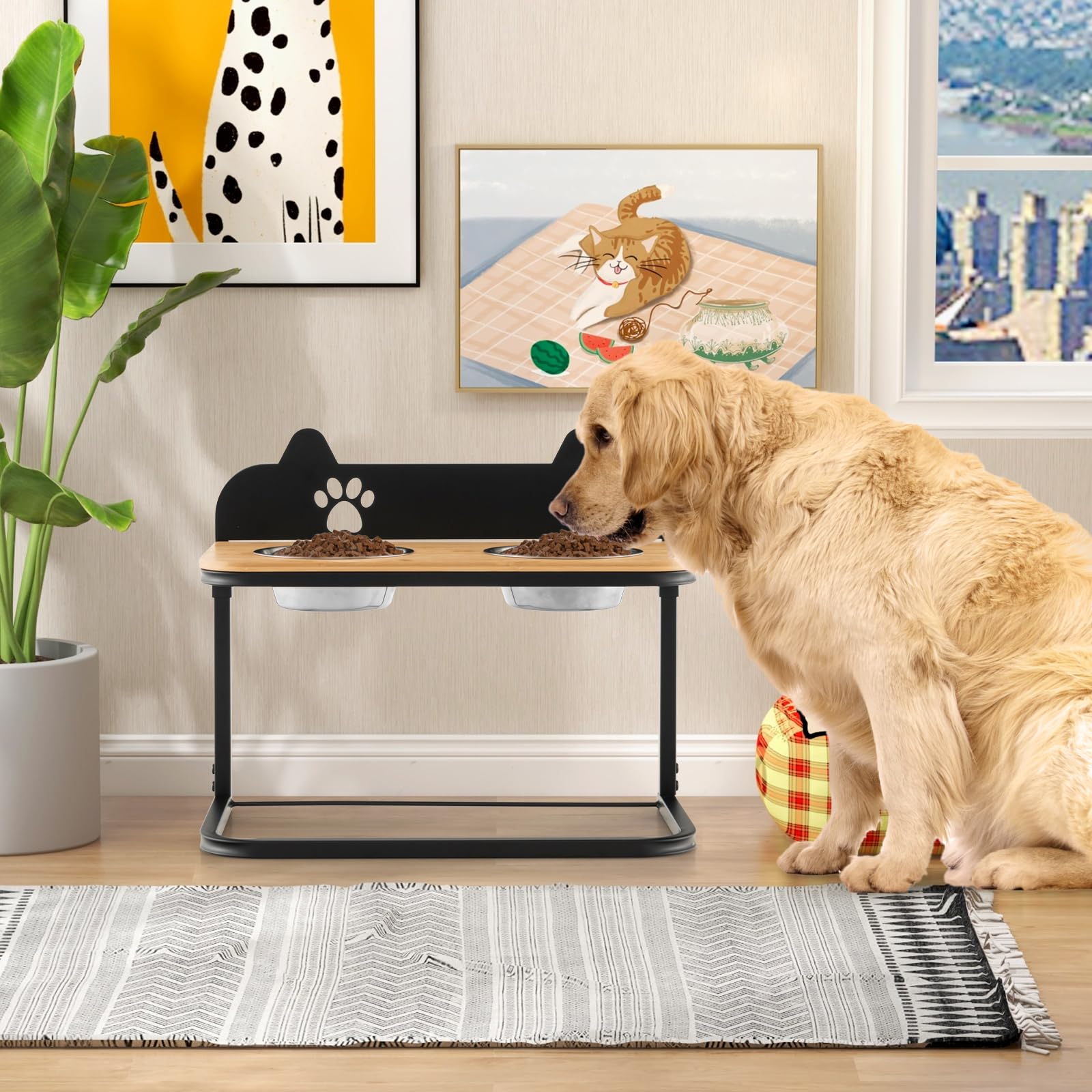 Elevated Dog Bowls, Metal Raised Dog Bowl Stand