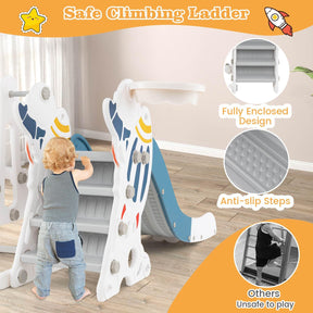 HONEY JOY Toddler Slide and Swing Set, 4-in-1 Indoor Playground