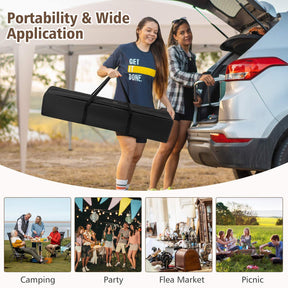 4 x 3.5 m Hexagonal Pop-Up Canopy Tent, Heavy-Duty Height Adjustable Gazebo Shelter