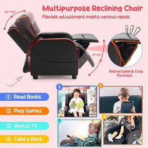 Kids Recliner Chair with Side Pockets
