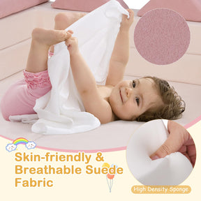 9-Piece Modular Kids Play Couch with Machine-washable Covers