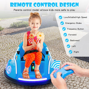 Kids Ride On Car, 12V Electric Bumper Car for Children W/Remote Control