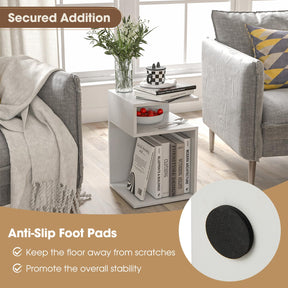 Giantex S-Shaped Side Table for Small Space