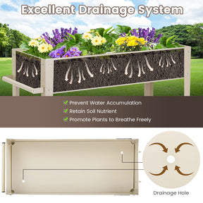 Raised Garden Bed with Legs, Elevated Planter Box on Wheels with Storage Shelf