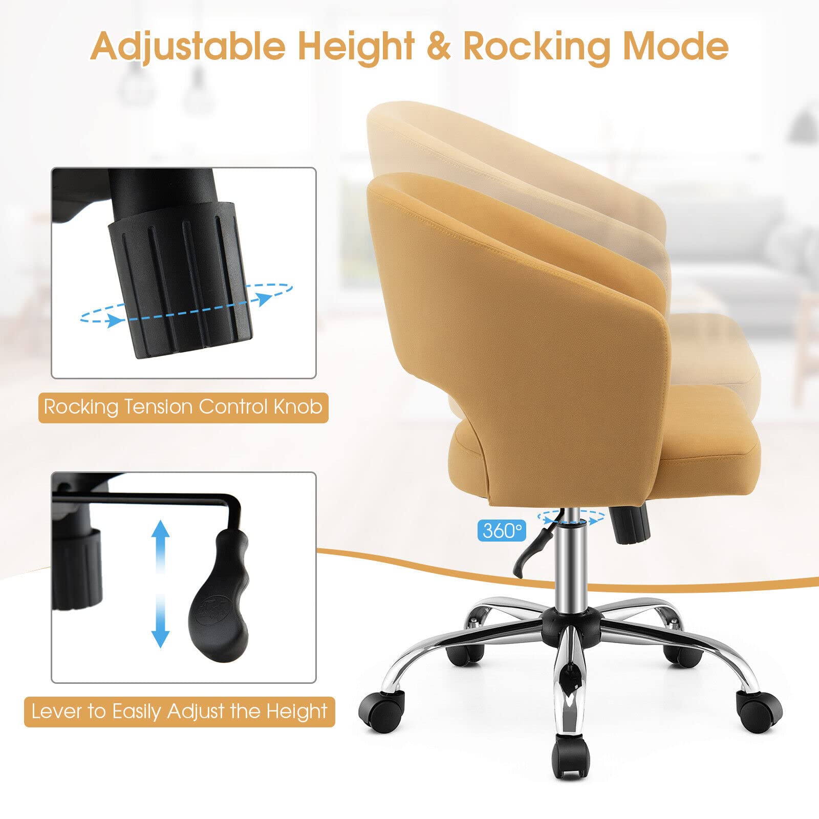 Giantex Modern Swivel Accent Chair