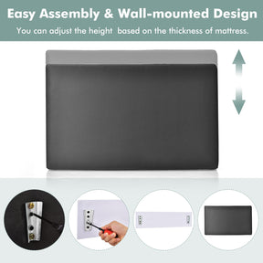 Giantex Wall-Mounted Headboard, Modern PU Leather Upholstered Headboard