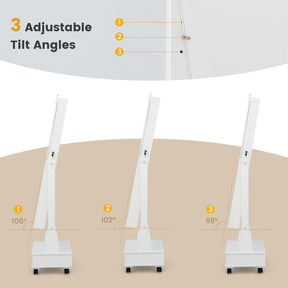 Giantex Jewelry Armoire with Full Length Mirror, Standing Lockable Jewelry Cabinet with Built-in LED Lights