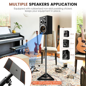 Giantex Adjustable Studio Monitor Stands, Studio Speaker Stands Pair w/Stable Triangular Base