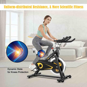 Magnetic Exercise Cycling Bike w/ Adjustable Resistant&Multi-Position Adjustment