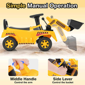 HONEY JOY Ride on Bulldozer, Foot to Floor Construction Vehicle for 19-36 Months Boys & Girls